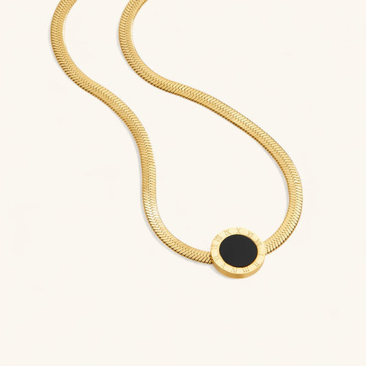 Azalea Black Pendant Necklace